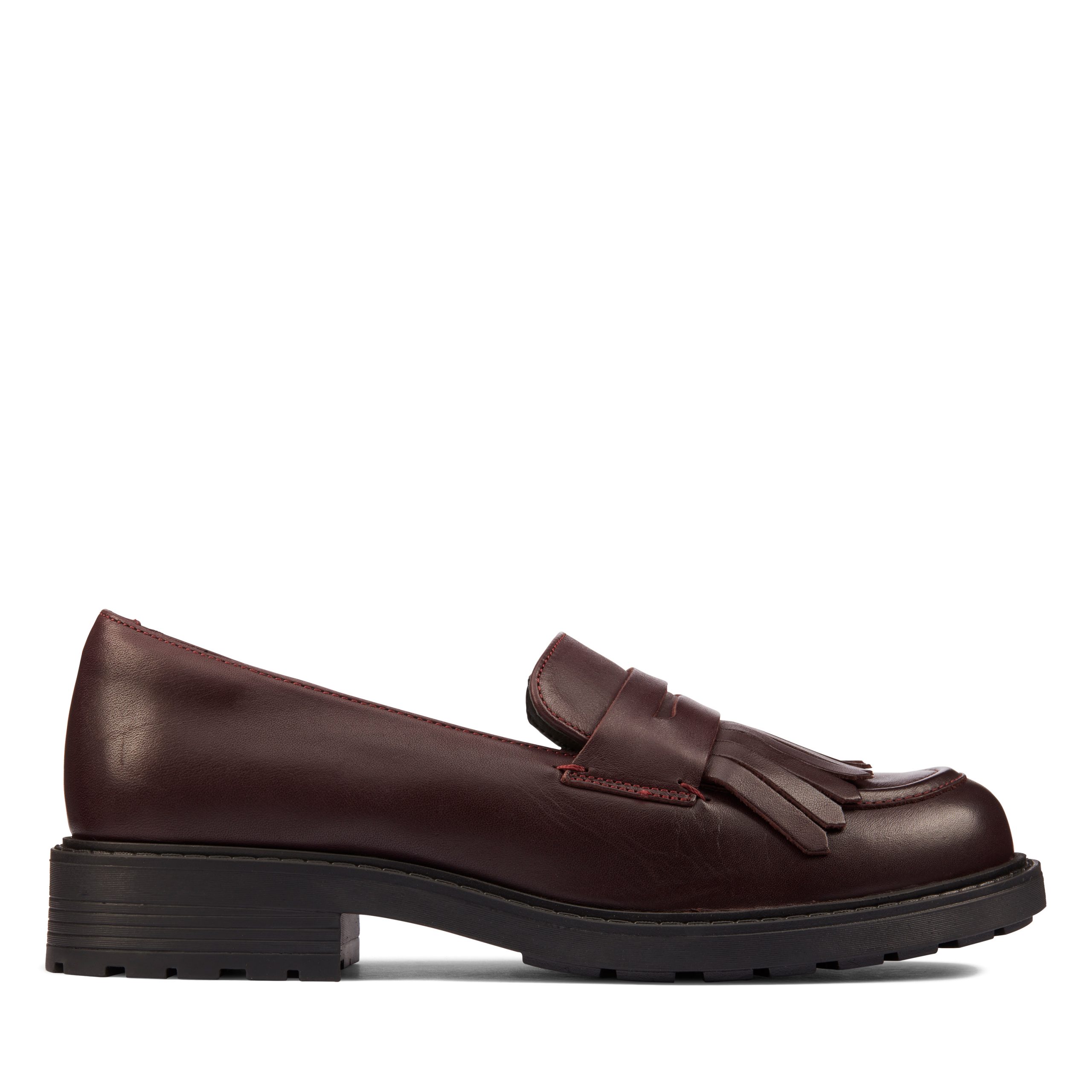 Clarks burgundy loafers hotsell